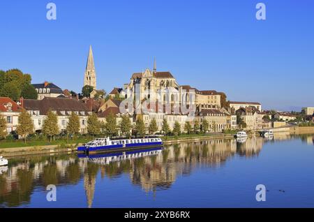 Abbaye d'Auxerre Saint-Germain, Abbaye d'Auxerre Saint-Germain d'Auxerre Banque D'Images