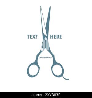 Vintage Hair Cutter Scissor Symbol vecteur d'icône pour Barbershop illustration Illustration de Vecteur