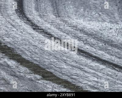 Courbes du Grand glacier d'Aletsch Banque D'Images