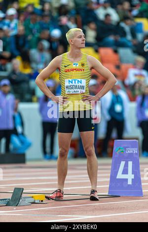 Max HUSEMANN (Eintracht Hildesheim) , ALLEMAGNE, 400 mètres hommes PER, Leichtathletik, Athlétisme, Championnats du monde d'athlétisme U20 Lima 24, Leichtathletik Weltmeisterschaften, 28.08.2024, Foto : Eibner-Pressefoto/Jan Papenfuss Banque D'Images