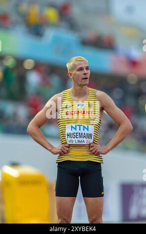 Max HUSEMANN (Eintracht Hildesheim) , ALLEMAGNE, 400 mètres hommes PER, Leichtathletik, Athlétisme, Championnats du monde d'athlétisme U20 Lima 24, Leichtathletik Weltmeisterschaften, 28.08.2024, Foto : Eibner-Pressefoto/Jan Papenfuss Banque D'Images