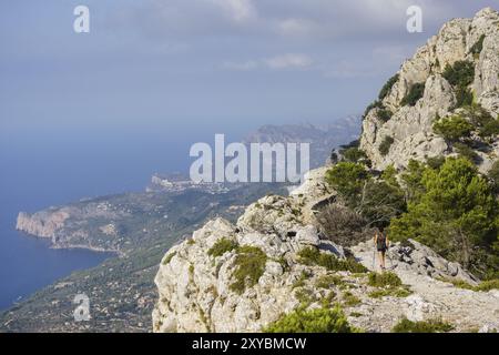 Camino del Archiduque, Valldemosa, Sierra de Tramontana, Mallorca, Islas baleares, Espagne, Europe Banque D'Images