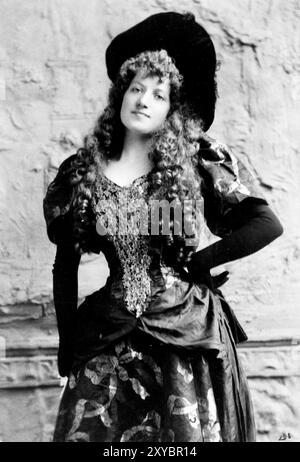 Napoleon Sarony - Lottie Collins ('Ta Ra Ra Boom de Ay) - 1892 Banque D'Images