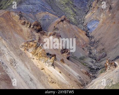 Dans les hautes terres près de Landmannalaugar en Islande Banque D'Images