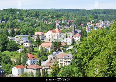 Sebnitz, grande ville de district en Suisse saxonne-montagnes de minerai oriental Banque D'Images