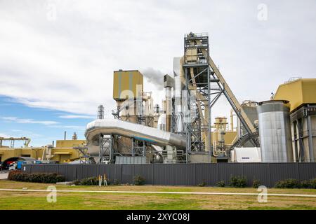 Borg usine de fabrication australienne à Oberon NSW, cette usine fabrique des panneaux de particules, MDF et produits de mélamine, Australie Banque D'Images