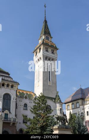 TARGU MURES, TRANSYLVANIE/ROUMANIE, 17 SEPTEMBRE : Tour de la Préfecture à Targu Mures Transylvanie Roumanie le 17 septembre 2018 Banque D'Images