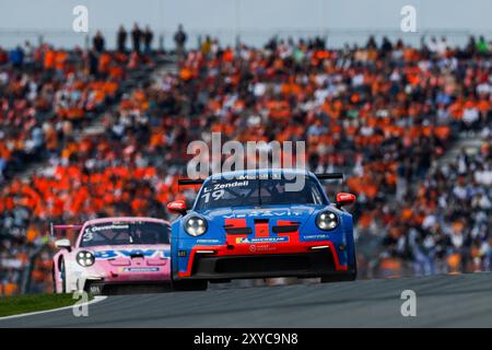 Zandvoort, pays-Bas. 25 août 2024. #19 Lirim Zendeli (d, Ombra), Porsche Mobil 1 Supercup au circuit Zandvoort le 25 août 2024 à Zandvoort, pays-Bas. (Photo de HOCH Zwei) crédit : dpa/Alamy Live News Banque D'Images