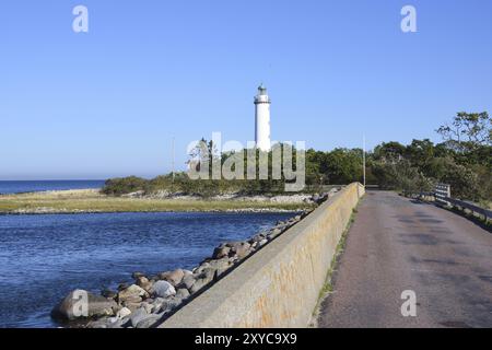 Lange Erik, Olands norra udde, est un phare suédois situé à la pointe nord de l'île suédoise d'Oeland dans la mer Baltique Banque D'Images