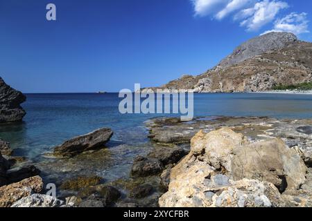 La baie de Souda, près de Plakias en Crète Banque D'Images