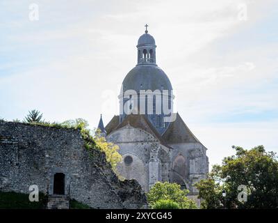 Collégiale de Saint-Quiriace Provins Banque D'Images