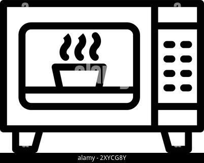 Illustration de conception d'icône de vecteur de micro-ondes Illustration de Vecteur