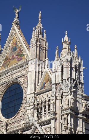 Gros plan de la cathédrale de Sienne Banque D'Images