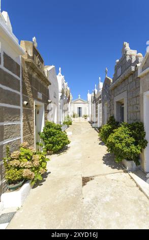 L'intérieur du cimetière marin de Bonifacio, Corse Banque D'Images