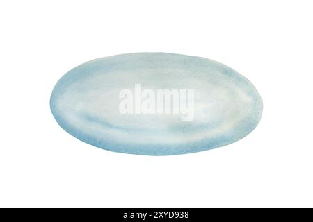 Patinoire pour patineurs. Boule à neige, spot bleu. Illustration peinte à la main à l'aquarelle grêle isolée sur fond. Pour les designers, décoration, boutique, f Banque D'Images