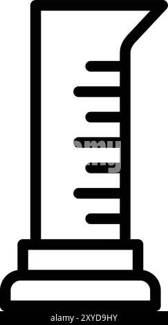 Illustration de conception d'icône de vecteur de cylindre gradué Illustration de Vecteur