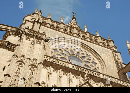 Détail de la cathédrale gothique et baroque de Séville Banque D'Images