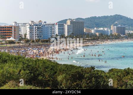 Plage de Cala Millor, Majorque Banque D'Images