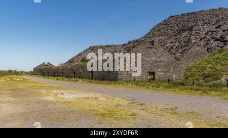 Maison à l'abandon à Dinorwic carrière près de Llanberis, Gwynedd, Pays de Galles, Royaume-Uni Banque D'Images