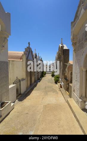 L'intérieur du cimetière marin de Bonifacio, Corse Banque D'Images