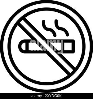 Illustration de conception d'icône de vecteur non fumeur Illustration de Vecteur