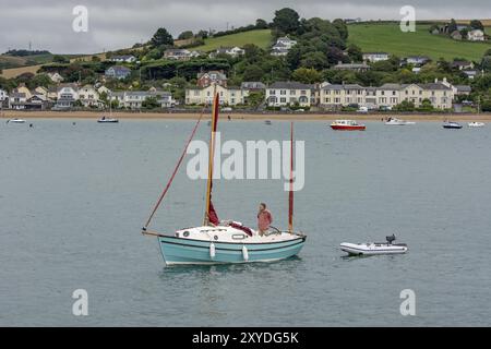 APPLEDORE, DEVON/UK, 14 AOÛT : voile dans l'estuaire de Torridge et Taw dans le Devon le 14 août 2013. Personnes non identifiées Banque D'Images