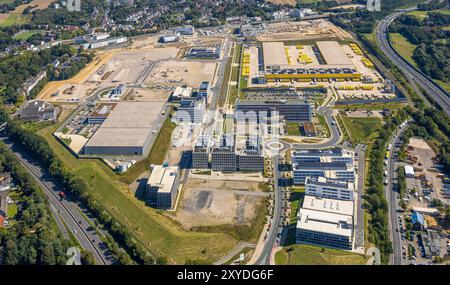 Luftbild, Großbaustelle Mark 51/7, Wissenschaftsquartier und Technologiequartier, O-Werk Campus, VW Infotainment, DHL Logistik, ehemaliges Opel Areal an der Autobahn A448, Laer, Bochum, Ruhrgebiet, Rhénanie-du-Nord-Westphalie, Deutschland ACHTUNGxMINDESTHONORARx60xEURO *** vue aérienne, grand chantier Mark 51 7, quartier des sciences et de la technologie, campus O Werk, VW Infotainment, DHL Logistik, ancien site Opel sur l'autoroute A448, Laer, Bochum, Ruhr, Rhénanie du Nord-Westphalie, Allemagne ATTENTIONxMINDESTHONORARx60xEURO Banque D'Images