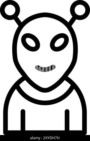 Illustration de conception d'icône Alien Vector Illustration de Vecteur