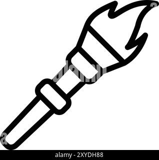 Illustration de conception d'icône de vecteur de flamme Illustration de Vecteur