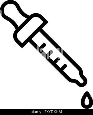 Illustration de conception d'icône de vecteur de compte-gouttes oculaire Illustration de Vecteur