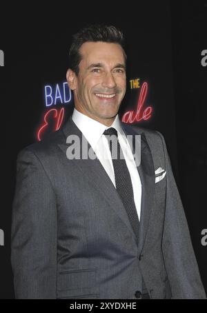 Jon Hamm à la première de "Bad Times at the El Royale" à Los Angeles au TCL Chinese Theatre à Hollywood, USA le 22 septembre 2018 Banque D'Images