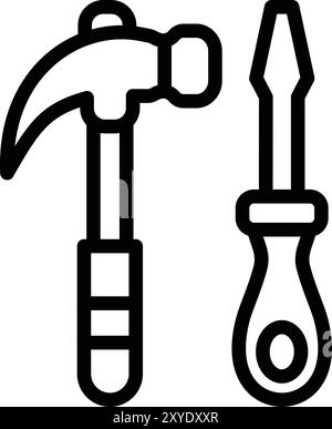 Outil de réparation illustration de conception d'icône de vecteur Illustration de Vecteur