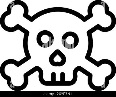 Illustration de conception d'icône de vecteur de crâne Illustration de Vecteur
