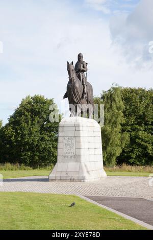 La statue de Robert le Bruce à Bannockburn, Stirling, Écosse au Royaume-Uni Banque D'Images