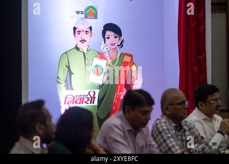 Mumbai, Inde. 28 août 2024. MUMBAI, INDA - AOÛT 28 : lancement de la nouvelle mascotte Mhada au siège de Bandra le 28 août 2024 à Mumbai, en Inde. (Photo de Satish Bate/Hindustan Times/Sipa USA) crédit : Sipa USA/Alamy Live News Banque D'Images