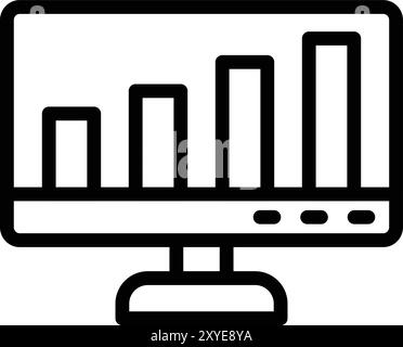 Illustration de conception d'icône vectorielle de diagramme à barres Illustration de Vecteur