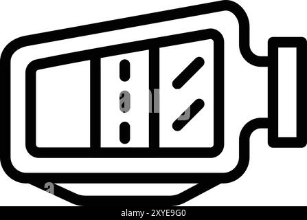 Illustration de conception d'icône de vecteur de rétroviseur latéral Illustration de Vecteur