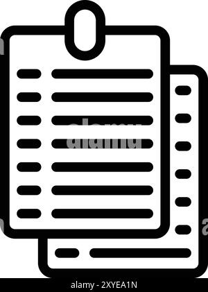 Illustration de la conception d'icône vectorielle de pense-bête Illustration de Vecteur