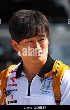 Monza, Italie. 29 août 2024. Yuki Tsunoda (JPN) RB. Championnat du monde de formule 1, Rd 16, Grand Prix d'Italie, jeudi 29 août 2024. Monza Italie. Crédit : James Moy/Alamy Live News Banque D'Images