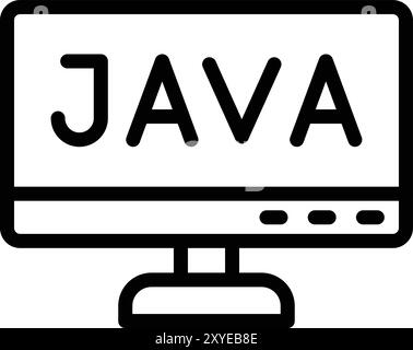 Illustration de conception d'icône de vecteur Java Illustration de Vecteur