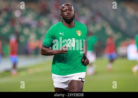 ABIDJAN, CÔTE d IVOIRE - 2 FÉVRIER ; Abdoulaye Touré de Guinée pendant le match de la Coupe d'Afrique des Nations TotalEnergies CAF (AFCON 2023) entre Congo Dr. Banque D'Images