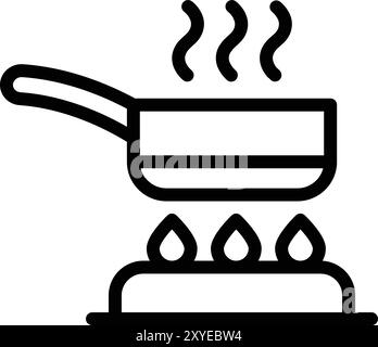 Illustration de conception d'icône de vecteur de poêle à frire Illustration de Vecteur