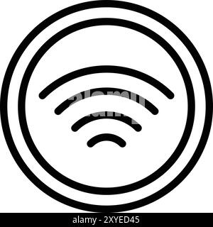 Illustration de conception d'icône de vecteur WiFi Illustration de Vecteur