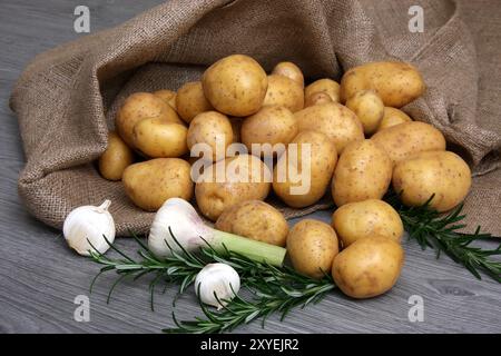 Pommes de terre au romarin Banque D'Images