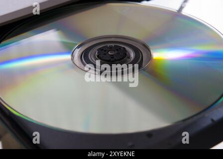 DVD dans le lecteur Banque D'Images