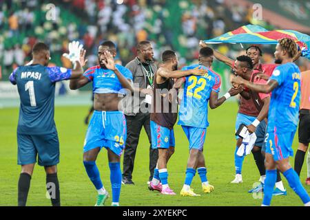 ABIDJAN, CÔTE d IVOIRE - 2 FÉVRIER ; Congo Dr lors du match de la Coupe d'Afrique des Nations TotalEnergies CAF (AFCON 2023) entre Congo Dr et Guinée à Sta Banque D'Images