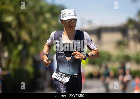 Kailua Kona, Vereinigte Staaten. 15 octobre 2023. Anne Haug (GER), Ironman World Championship Hawaii 2023, Womens Race, Kailua-Kona (USA), 14.10.2023 crédit : dpa/Alamy Live News Banque D'Images