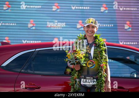 Kailua Kona, Vereinigte Staaten. 15 octobre 2023. Laura Philipp (GER), Ironman World Championship Hawaii 2023, Womens Race, Kailua-Kona (USA), 14.10.2023 crédit : dpa/Alamy Live News Banque D'Images