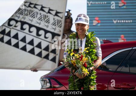 Kailua Kona, Vereinigte Staaten. 15 octobre 2023. Anne Haug (GER), Ironman World Championship Hawaii 2023, Womens Race, Kailua-Kona (USA), 14.10.2023 crédit : dpa/Alamy Live News Banque D'Images