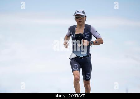 Kailua Kona, Vereinigte Staaten. 15 octobre 2023. Anne Haug (GER), Ironman World Championship Hawaii 2023, Womens Race, Kailua-Kona (USA), 14.10.2023 crédit : dpa/Alamy Live News Banque D'Images